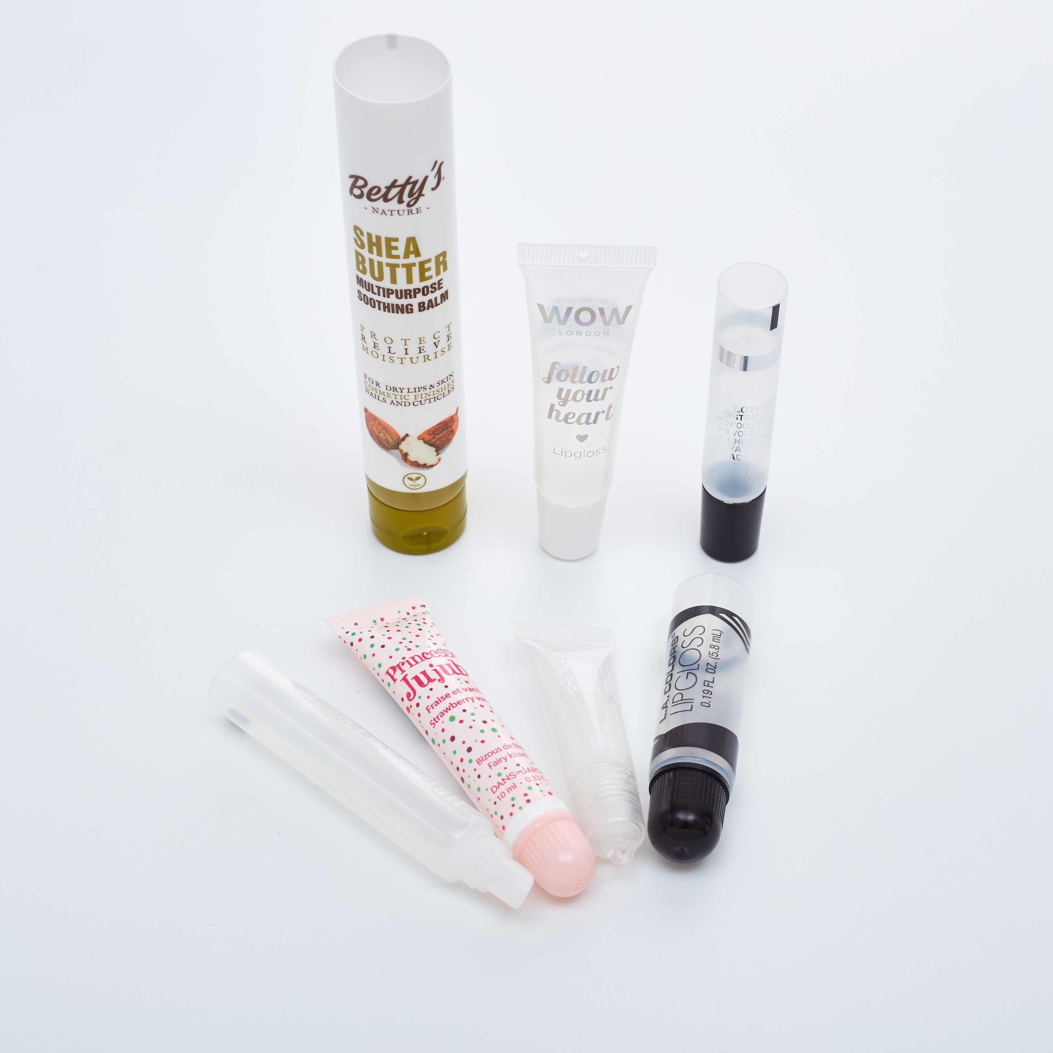 Cosmetic Recycable PE Soft Empty Tube for Lip Gloss Косметический перерабатываемый полиэтиленовый мягкий пустой тюбик для блеска для губ