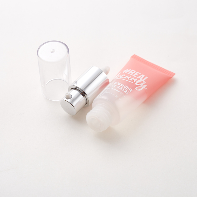 Безвоздушный косметический тюбик с солнцезащитным кремом, пластиковая мягкая тюбик с насосом