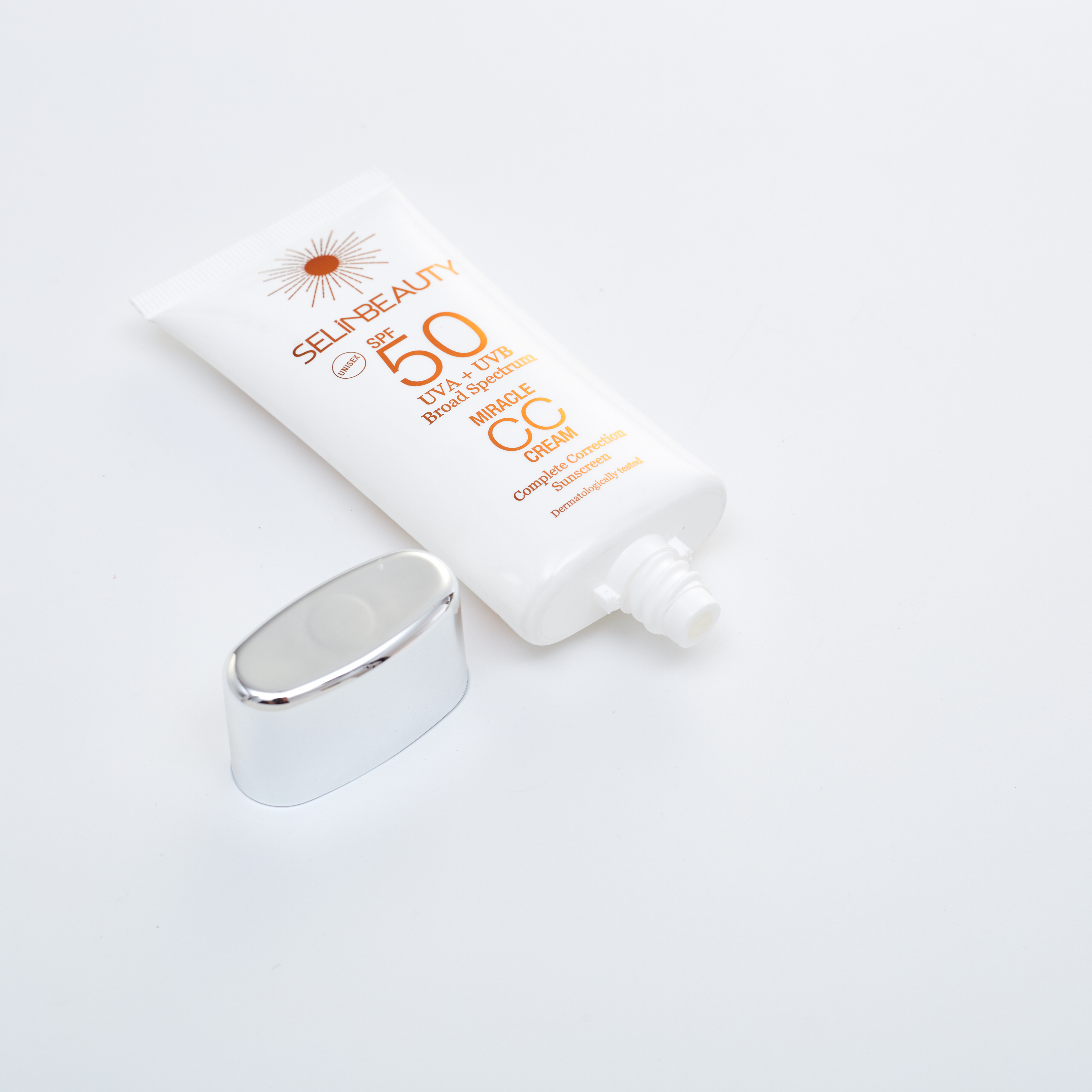 50 мл пустой тюбик с солнцезащитным кремом из полиэтилена плоской формы