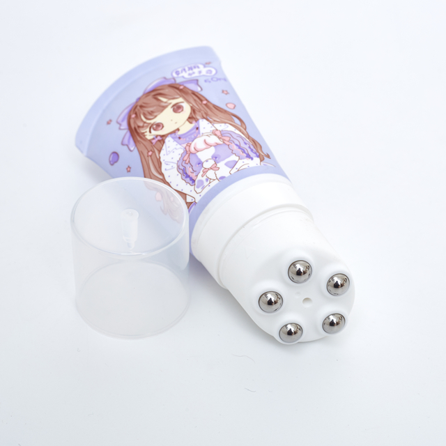 Металлический роликовый аппликатор для лосьона для тела, пластиковая трубка