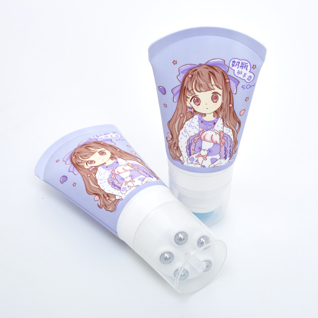 Металлический роликовый аппликатор для лосьона для тела, пластиковая трубка