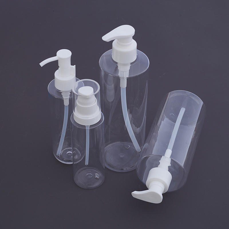 Косметическая круглая бутылка ЛЮБИМЦА с насосом для лосьона (7)